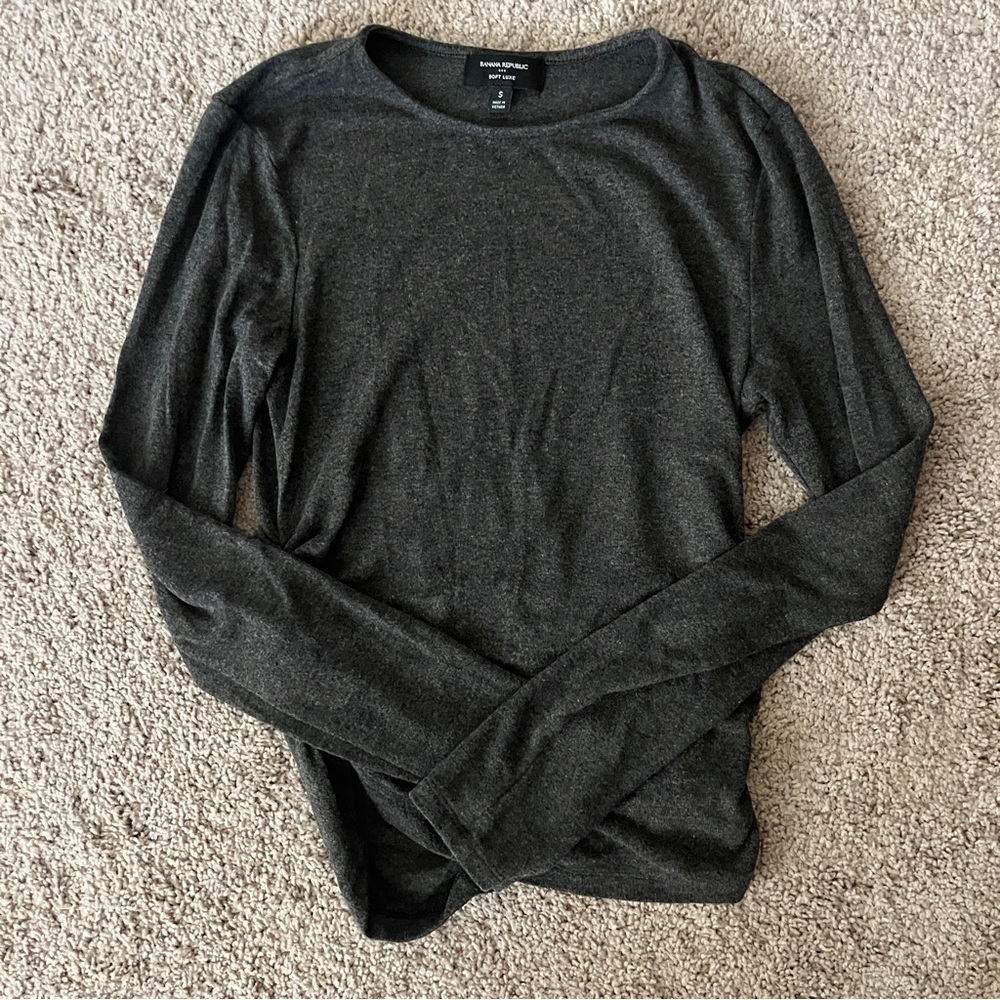 Banana Republic Dark Gray Soft Luxe Top